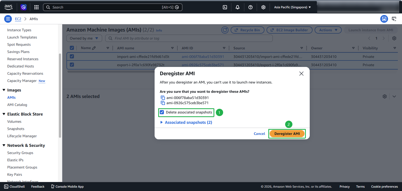 Deregister AMI