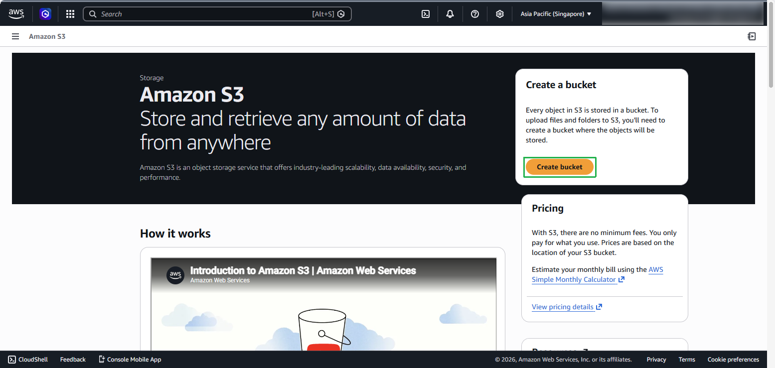 Amazon S3 Console