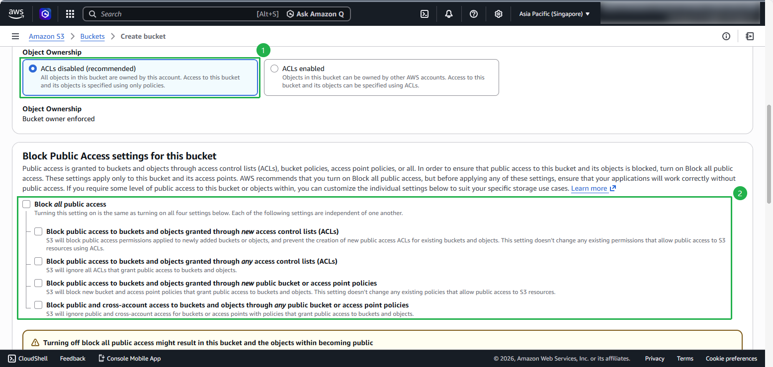 Public Access Settings