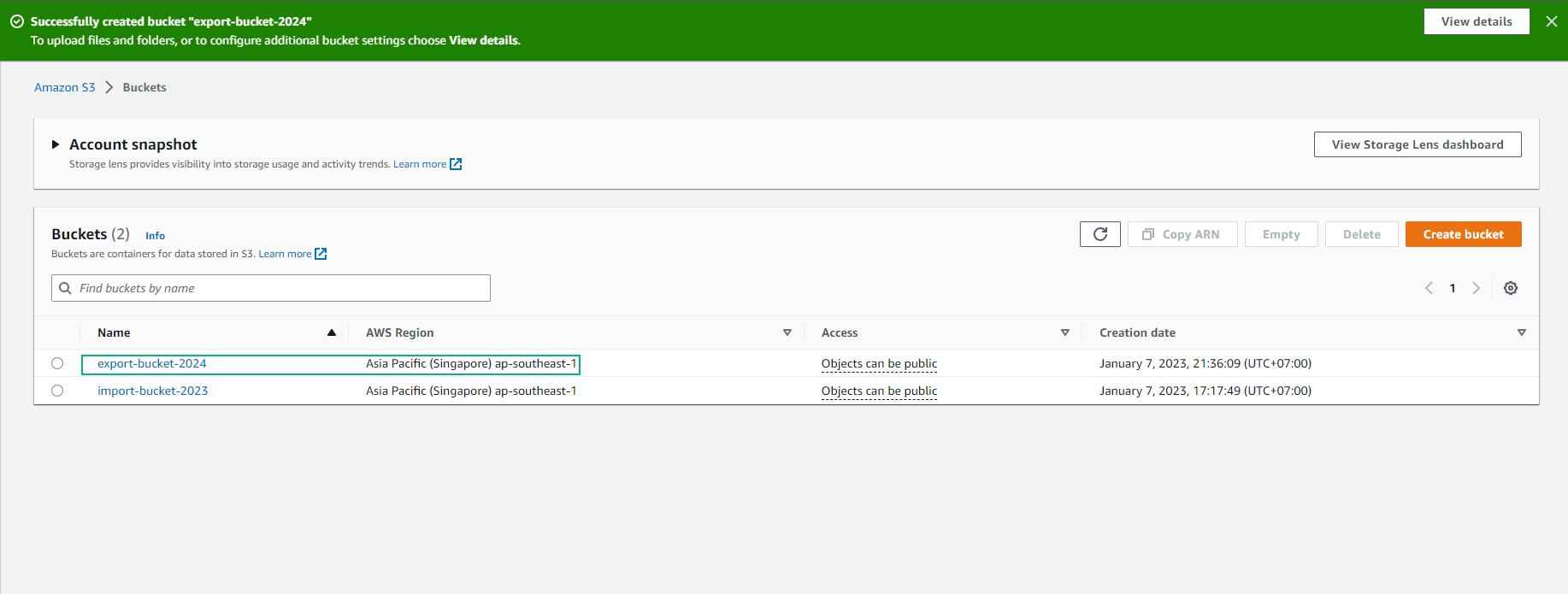 Setting up S3 bucket ACL IRTUAL MACHINE (VM) IMPORT/EXPORT